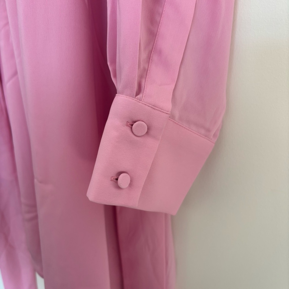 H&M Pink Wrap Dress with V-Neckline & Long Sleeves - Picture 4 of 5